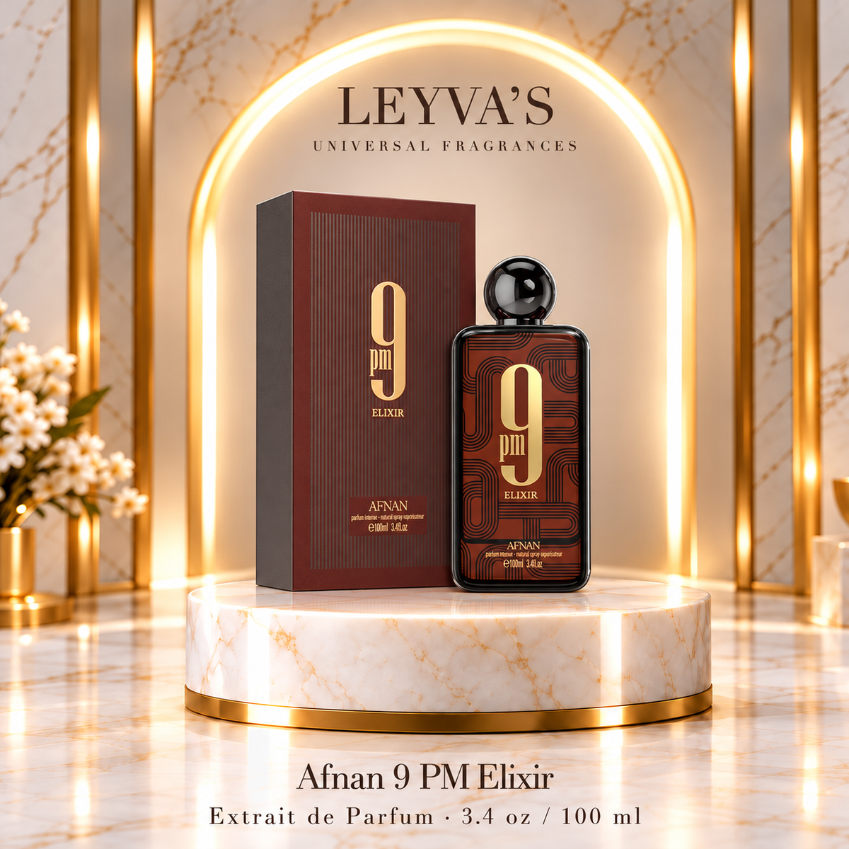 Afnan 9 PM Elixir - Extrait de Parfum - 3.4 oz / 100 ml