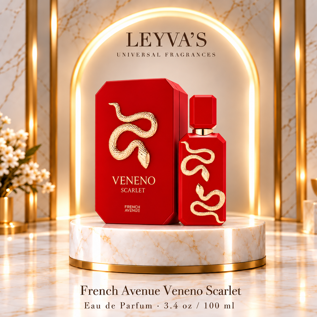 French Avenue Veneno Scarlet EDP For Women and Men 3.4 Fl Oz/100ml