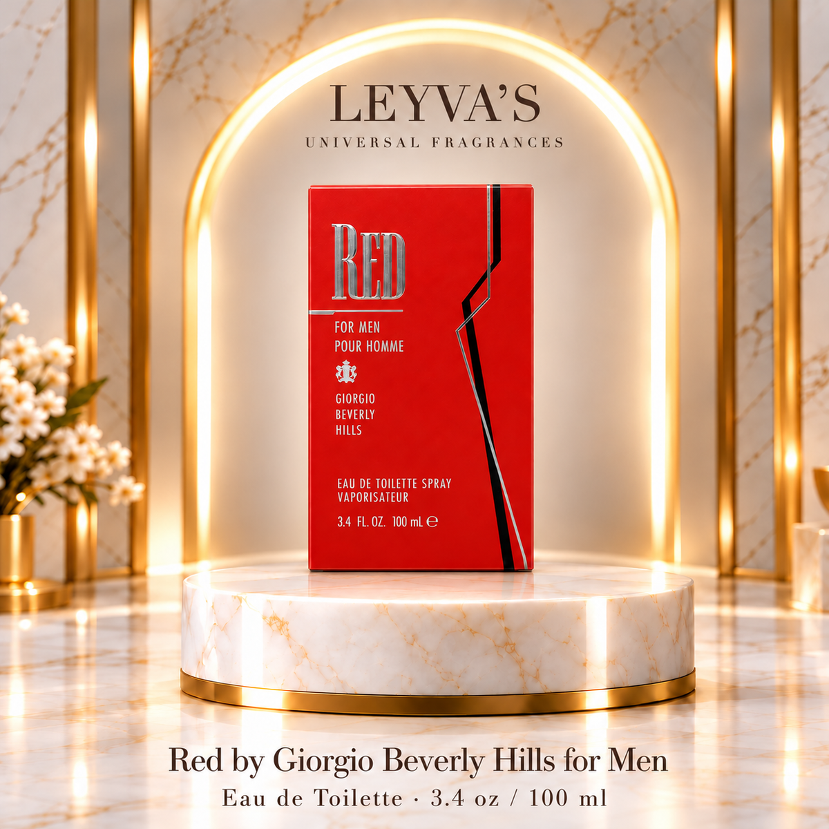Red by Giorgio Beverly Hills for Men - Eau de Toilette - 3.4 oz / 100 ml
