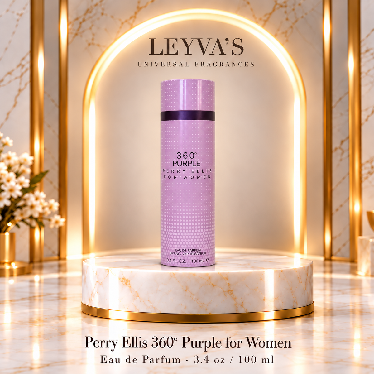 Perry Ellis 360° Purple para mujer – Eau de Parfum en vaporizador – 100 mL
