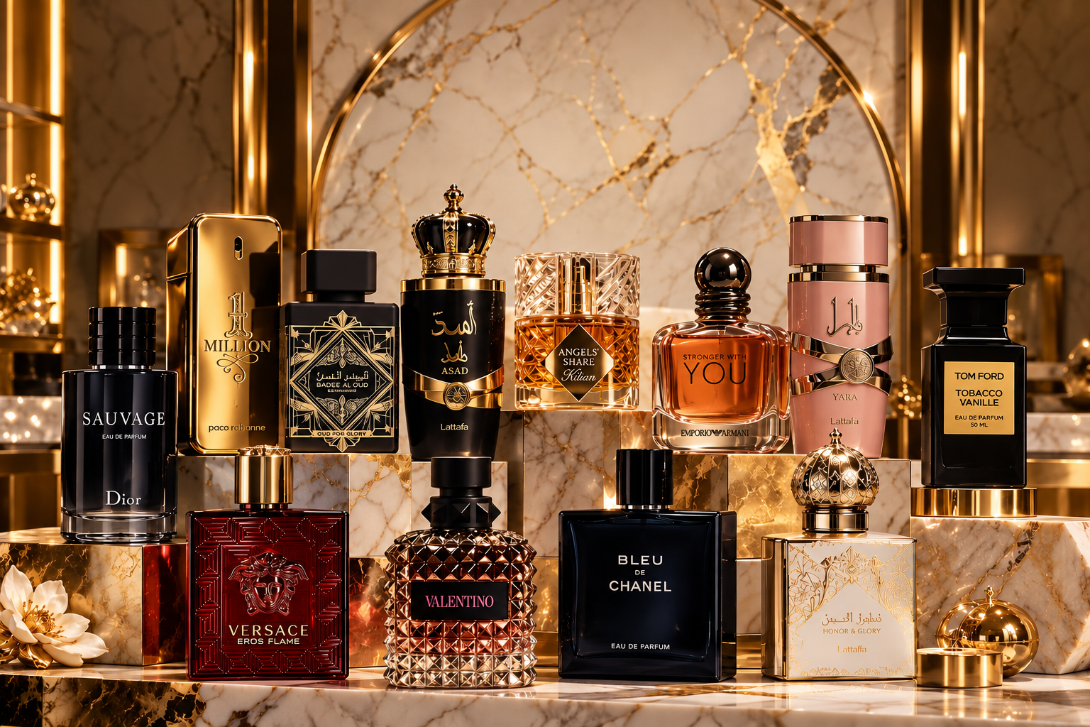 Leyva's Universal Fragrances brand collage