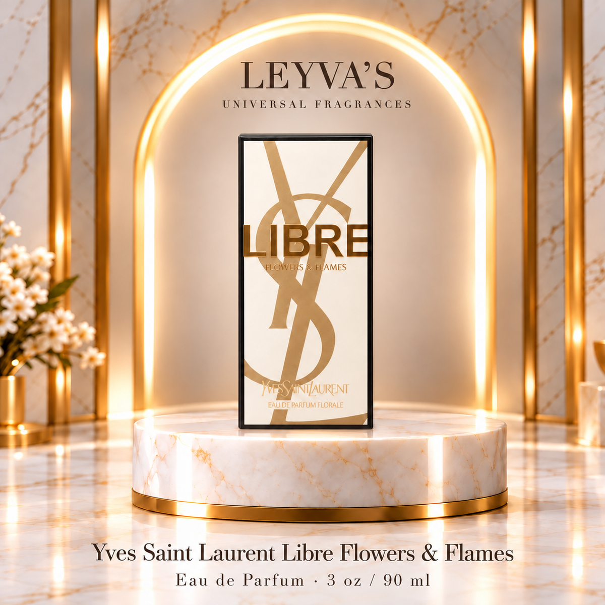 Libre Flowers And Flames, de Yves Saint Laurent — para mujer - 3 oz Eau de Parfum en vaporizador
