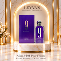 Afnan 9 PM Pour Femme - Eau de Parfum - 3.4 oz / 100 ml — producto y pedestal