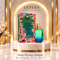 Afnan Mystique Bouquet - Eau de Parfum - 2.7 oz / 80 ml — producto y pedestal