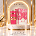 Lattafa Yara Candy - Eau de Parfum - 3.4 oz / 100 ml — producto y pedestal