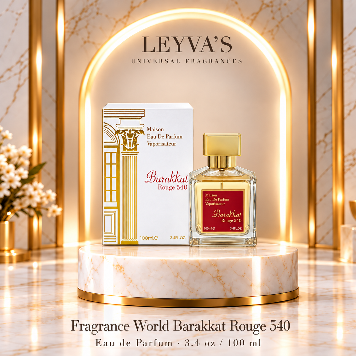 Fragrance World Barakkat Rouge 540 - Eau de Parfum - 3.4 oz / 100 ml