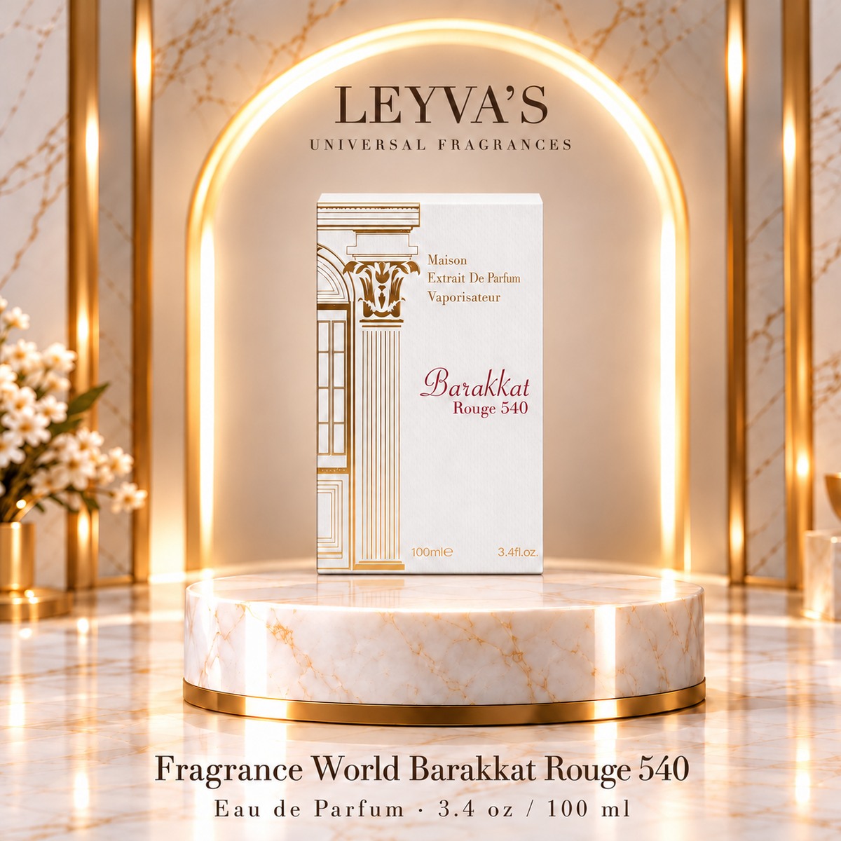 Fragrance World Barakkat Rouge 540 - Eau de Parfum - 3.4 oz / 100 ml