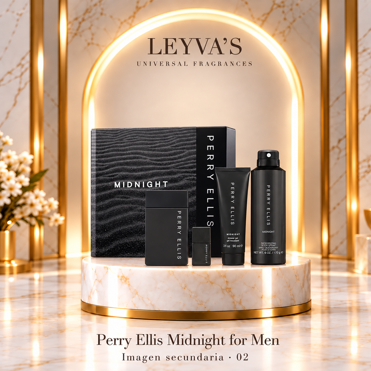 Perry Ellis Midnight for Men – 3-Piece Gift Set