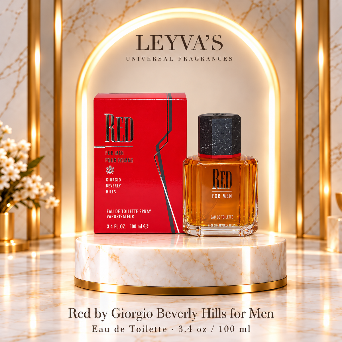Red by Giorgio Beverly Hills para Hombre - Eau de Toilette - 3.4 oz / 100 ml