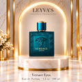 Versace Eros - Eau de Parfum - 3.4 oz / 100 ml — producto y pedestal