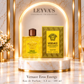 Versace Eros Energy - Eau de Parfum - 3.4 oz / 100 ml — producto y pedestal