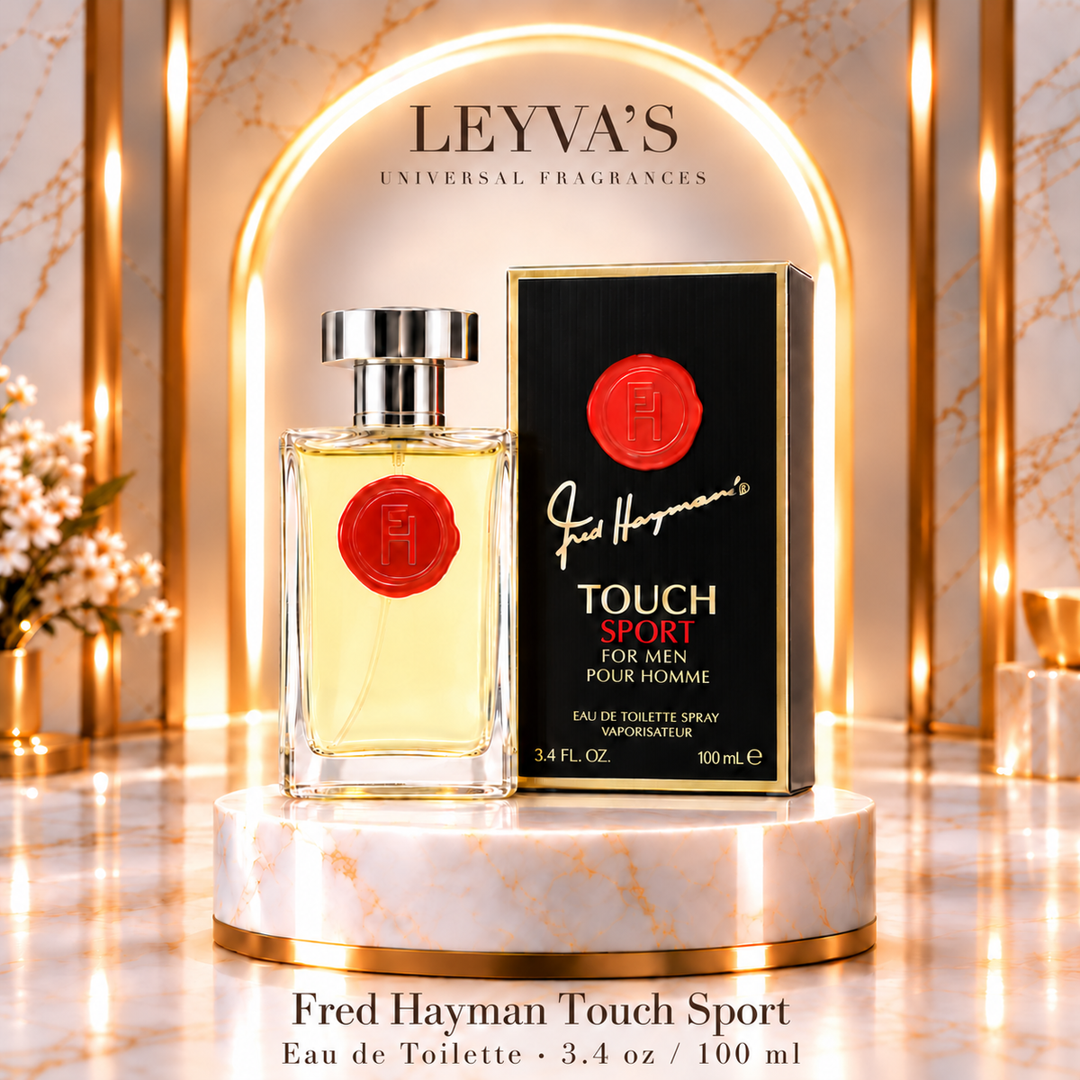 Fred Hayman Touch Sport Pour Homme – Eau de Toilette Spray – 3.4 fl oz
