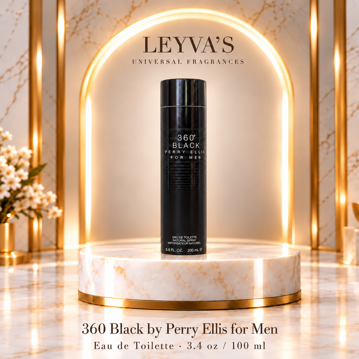 360 Black by Perry Ellis for Men - 3.4 oz EDT Spray