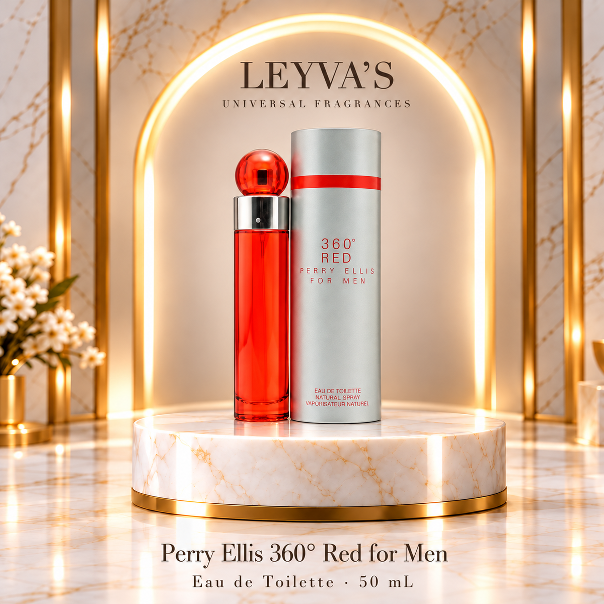 Perry Ellis 360° Red para hombre – Eau de Toilette en vaporizador – 50 mL