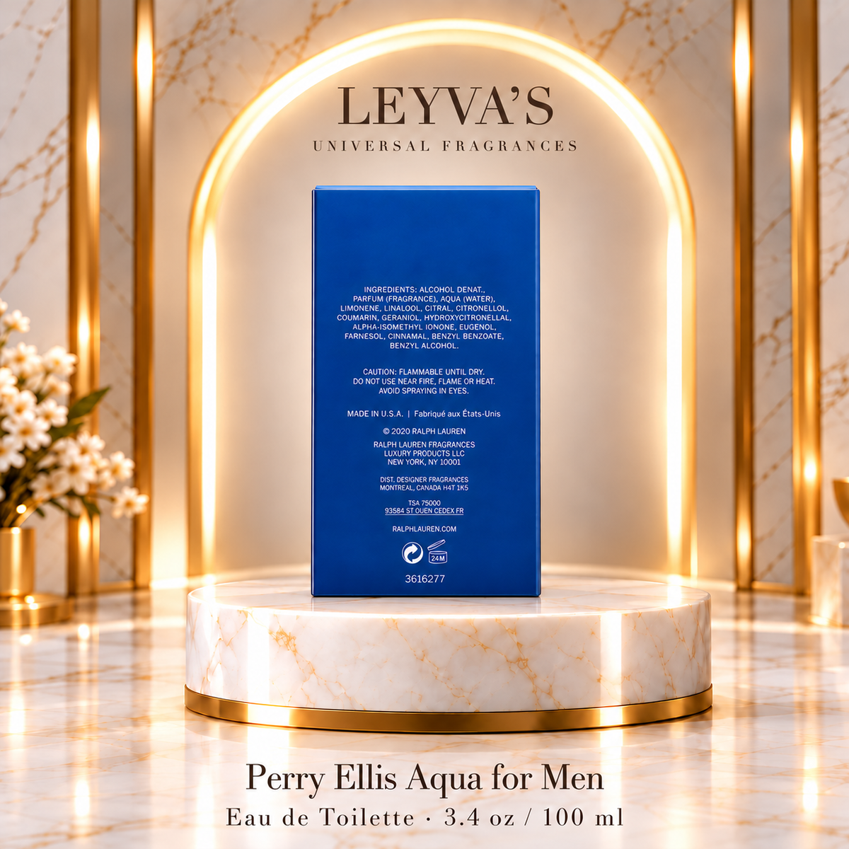 Perry Ellis Aqua, de Perry Ellis — para hombre - 3.4 oz Eau de Toilette en vaporizador