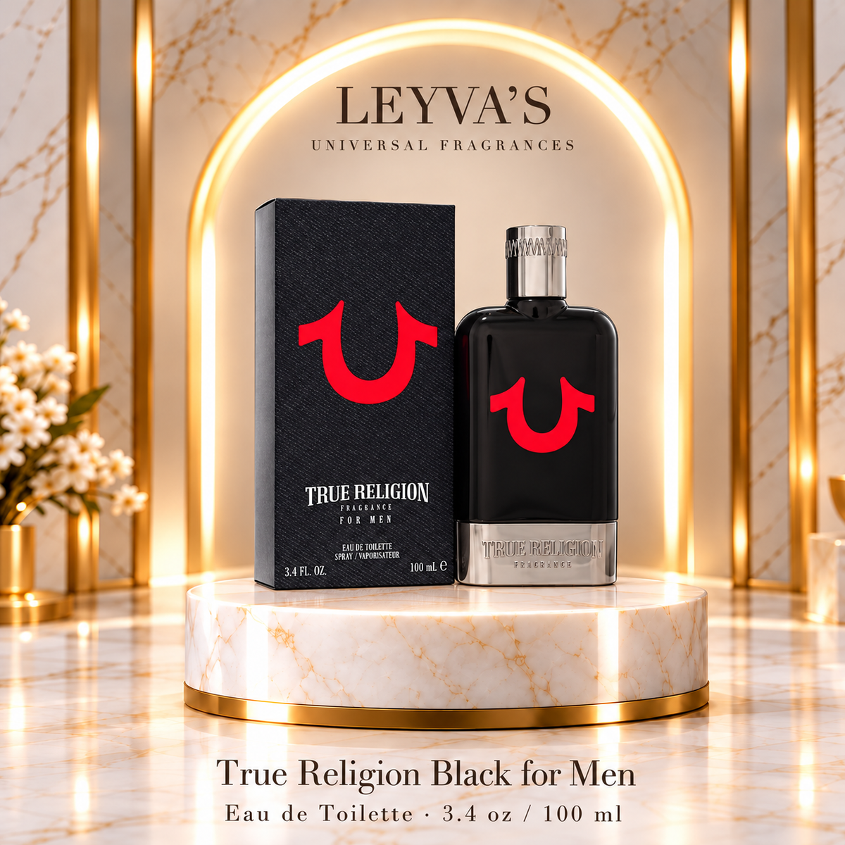 True Religion Black para Hombre - Eau de Toilette - 3.4 oz / 100 ml