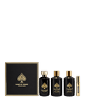 Jo Milano Game of Spades Wildcard 4-Piece Gift Set Unisex, (3.4 Oz Parfum Spray + 6.8 Oz Body Cleanser + 6.8 Oz Body Cream + 0.27 Oz Refillable Atomizer)